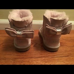 Pink Bow Ugg boots sized toddler 10